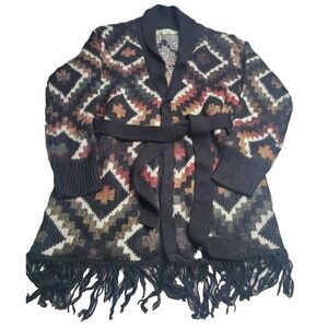 Idyllwind by Miranda Lambert Southwestern Aztec Belted Cardigan Women's Medium